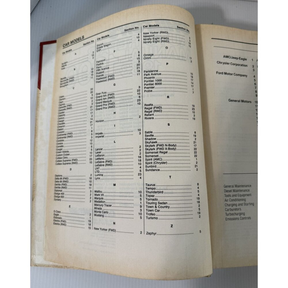 Chilton's Auto Repair Manual 1983-1990 Hardcover 8-Year Coverage US & Canadian - Picture 8 of 9
